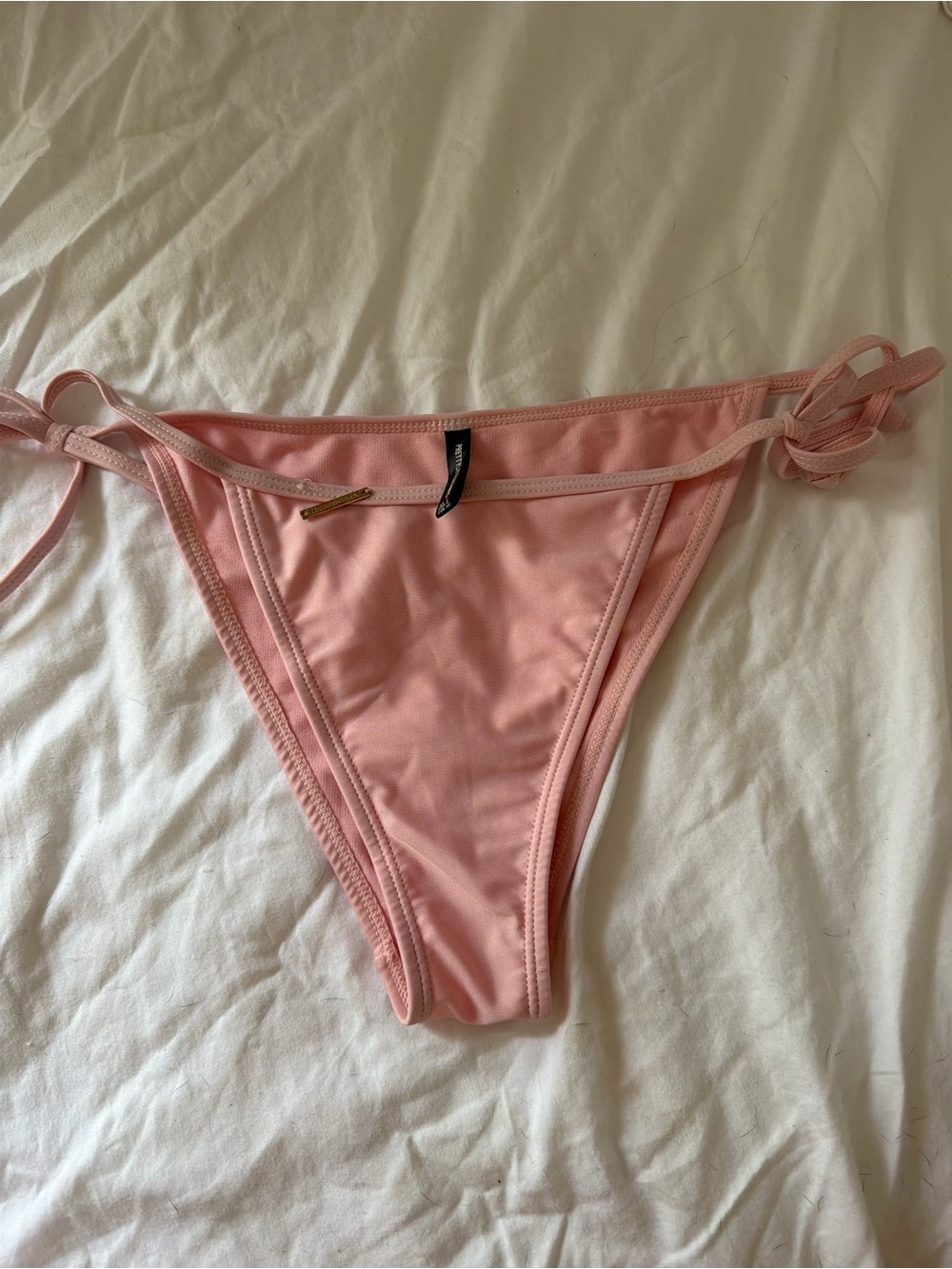 PrettyLittleThing Pink Tie-Side Bikini Bottoms